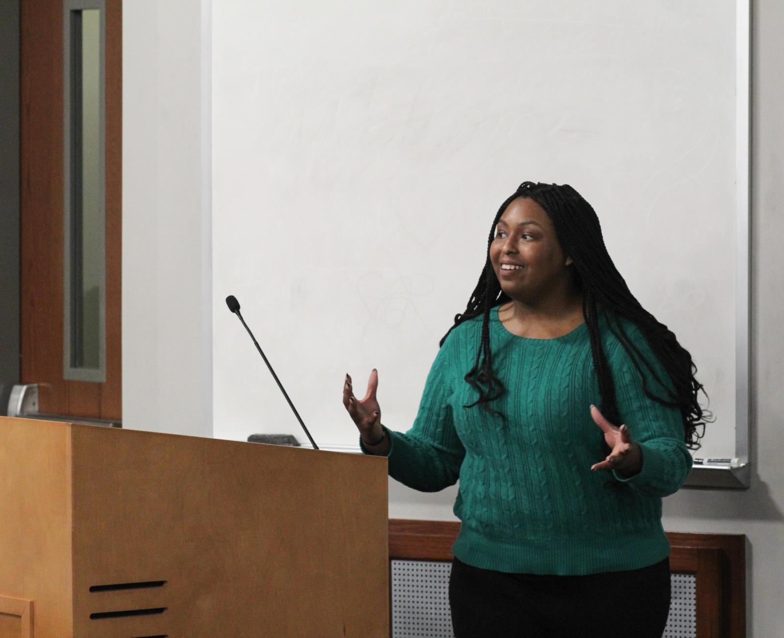 explaining her interpretation